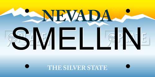 SMELLIN Nevada License Plate