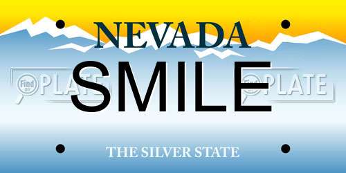 SMILE Nevada License Plate