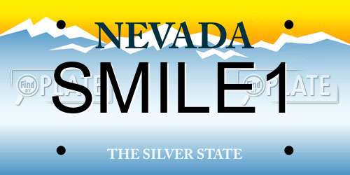 SMILE1 Nevada License Plate