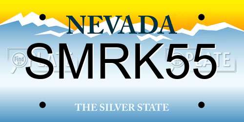 SMRK55 Nevada License Plate