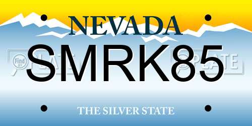 SMRK85 Nevada License Plate
