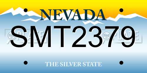 SMT2379 Nevada License Plate