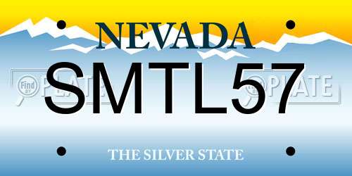 SMTL57 Nevada License Plate
