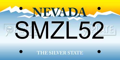 SMZL52 Nevada License Plate