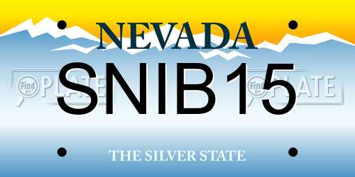 SNIB15 Nevada License Plate