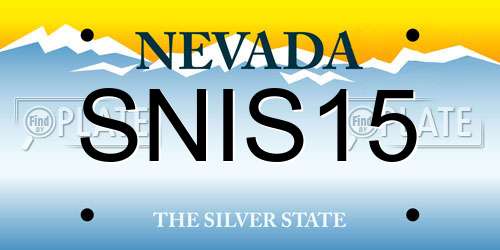 SNIS15 Nevada License Plate