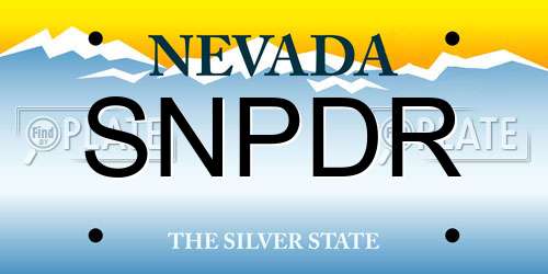 SNPDR Nevada License Plate