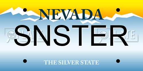 SNSTER Nevada License Plate