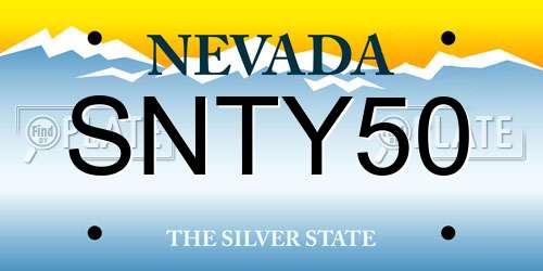 SNTY50 Nevada License Plate