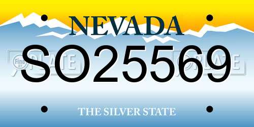 SO25569 Nevada License Plate