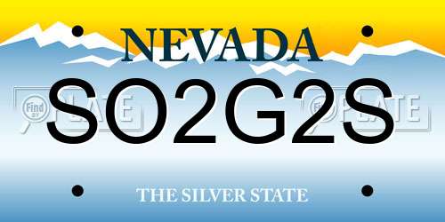 SO2G2S Nevada License Plate