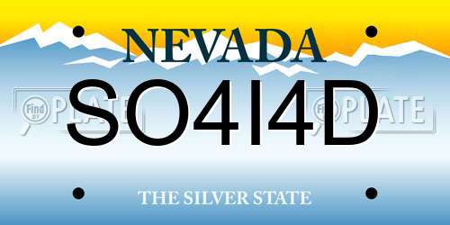 SO4I4D Nevada License Plate