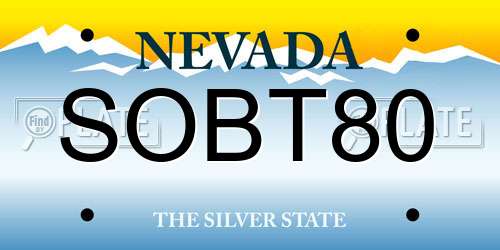 SOBT80 Nevada License Plate