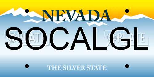 SOCALGL Nevada License Plate