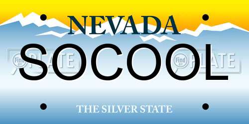 SOCOOL Nevada License Plate