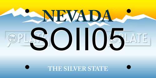 SOII05 Nevada License Plate