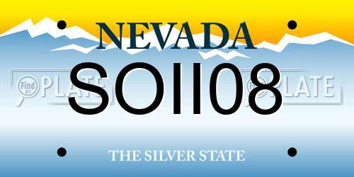 SOII08 Nevada License Plate