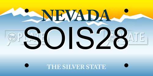 SOIS28 Nevada License Plate