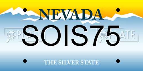 SOIS75 Nevada License Plate