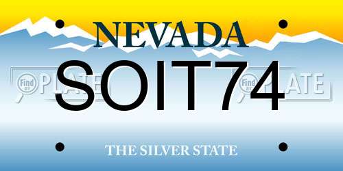SOIT74 Nevada License Plate