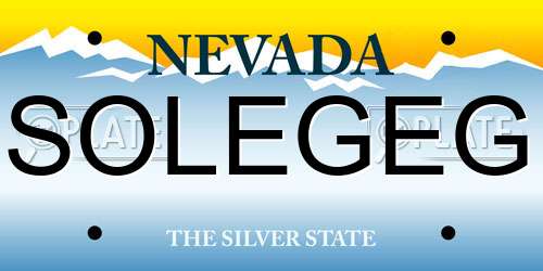 SOLEGEG Nevada License Plate