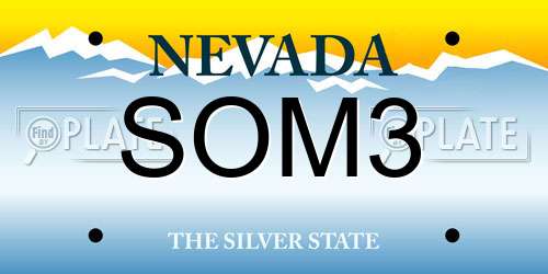 SOM3 Nevada License Plate