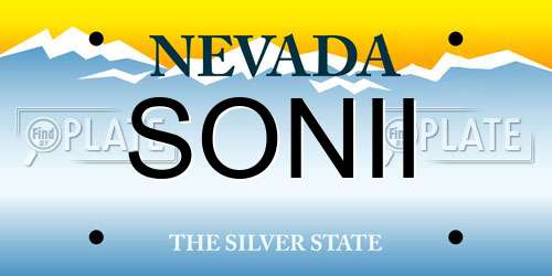 SONII Nevada License Plate