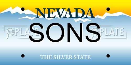 SONS Nevada License Plate