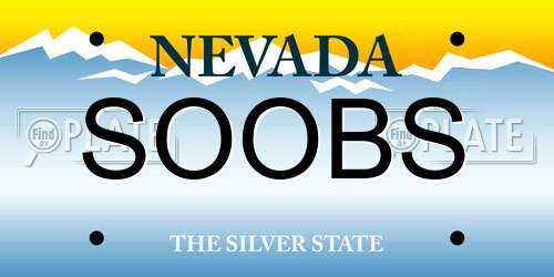 SOOBS Nevada License Plate