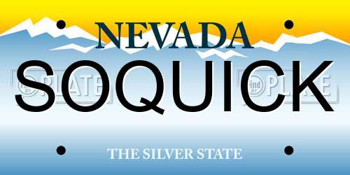 SOQUICK Nevada License Plate