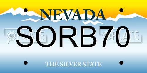 SORB70 Nevada License Plate