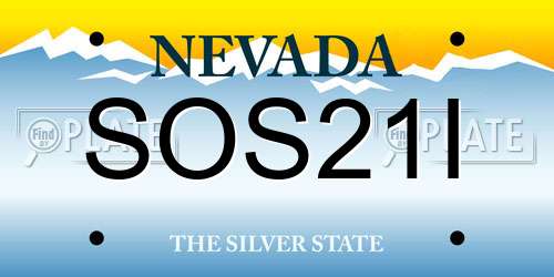 SOS21I Nevada License Plate