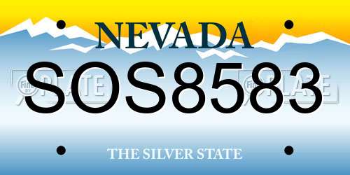 SOS8583 Nevada License Plate