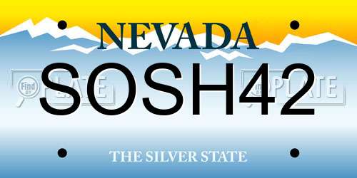 SOSH42 Nevada License Plate