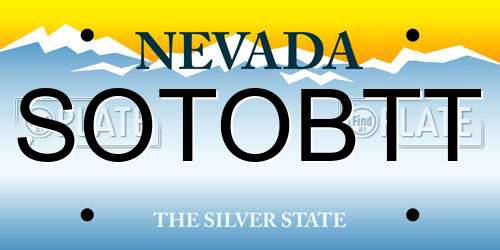 SOTOBTT Nevada License Plate