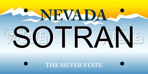 SOTRAN Nevada License Plate