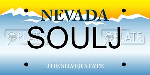 SOULJ Nevada License Plate