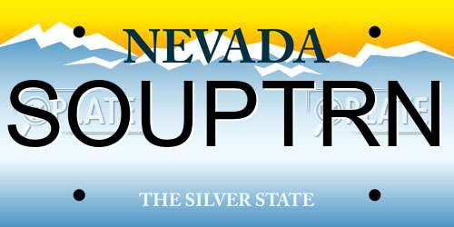 SOUPTRN Nevada License Plate