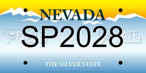 SP2028 Nevada License Plate