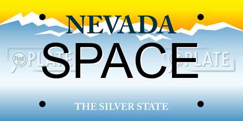 SPACE Nevada License Plate