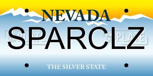 SPARCLZ Nevada License Plate