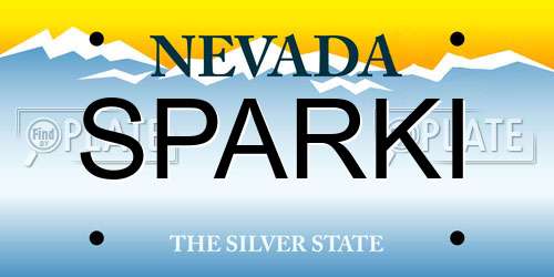 SPARKI Nevada License Plate
