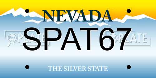SPAT67 Nevada License Plate