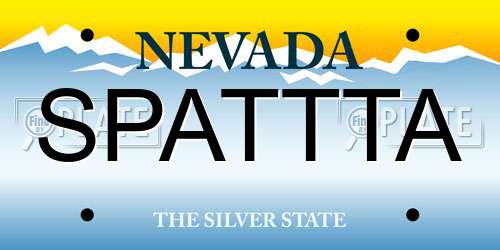 SPATTTA Nevada License Plate