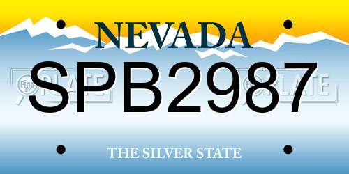SPB2987 Nevada License Plate