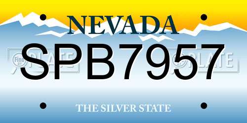 SPB7957 Nevada License Plate