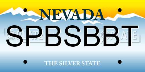 SPBSBBT Nevada License Plate