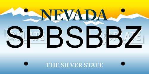 SPBSBBZ Nevada License Plate