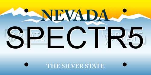SPECTR5 Nevada License Plate