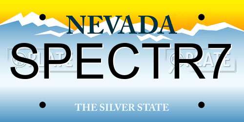 SPECTR7 Nevada License Plate